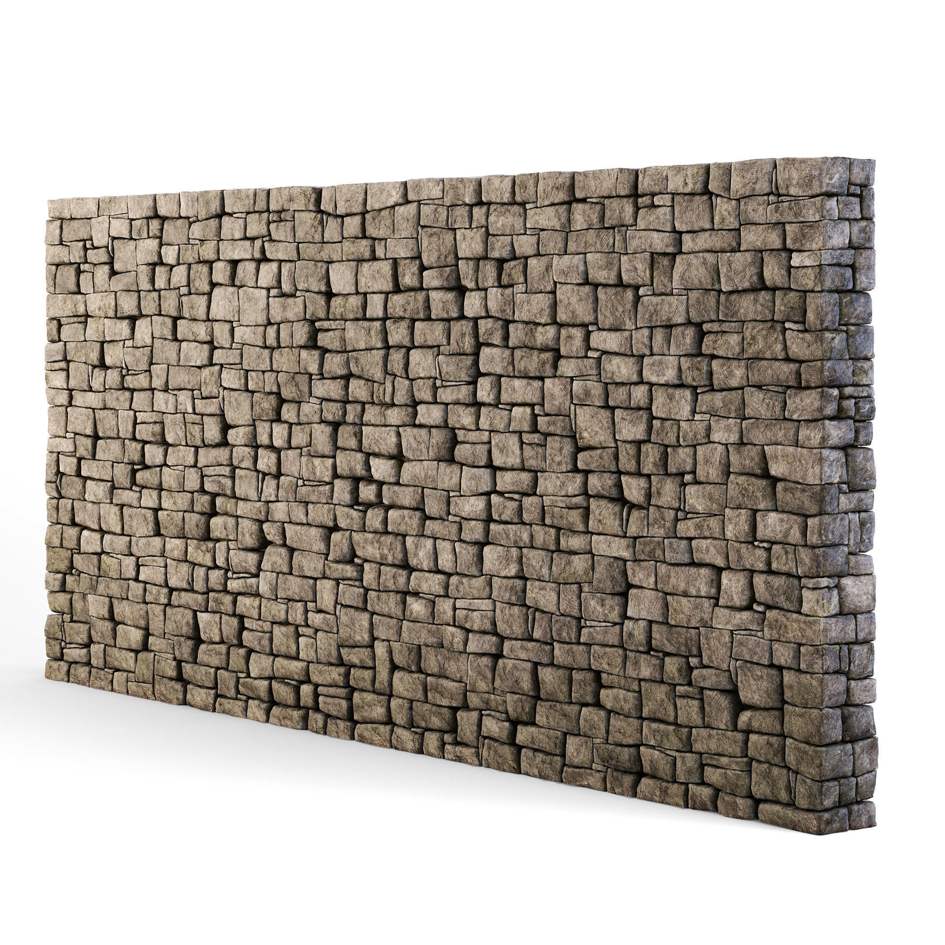 Forge Stone Wall 3D model_4