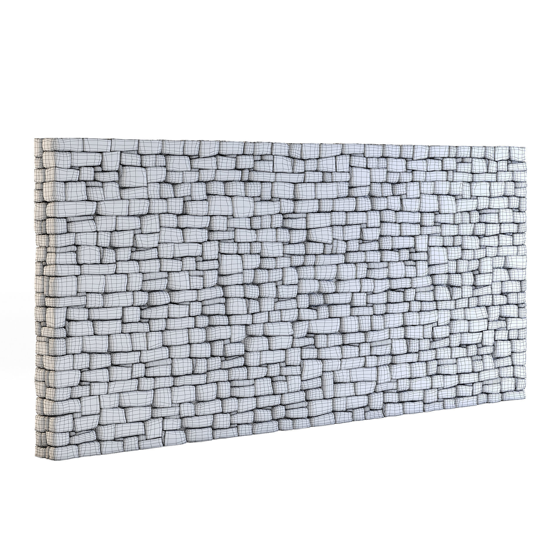 Forge Stone Wall 3D model_1