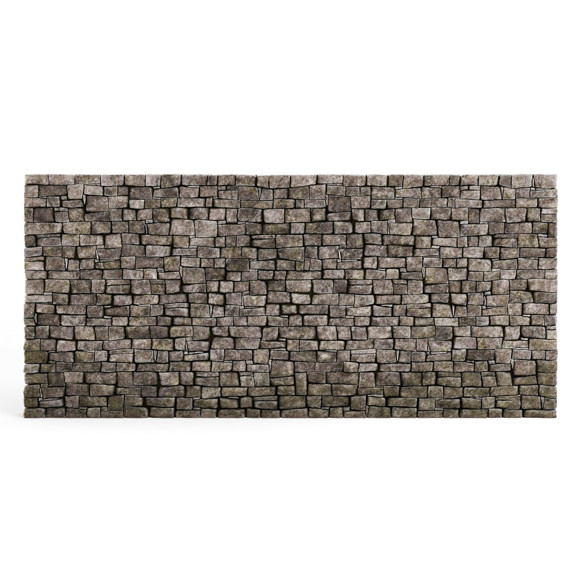 Forge Stone Wall 3D model_2
