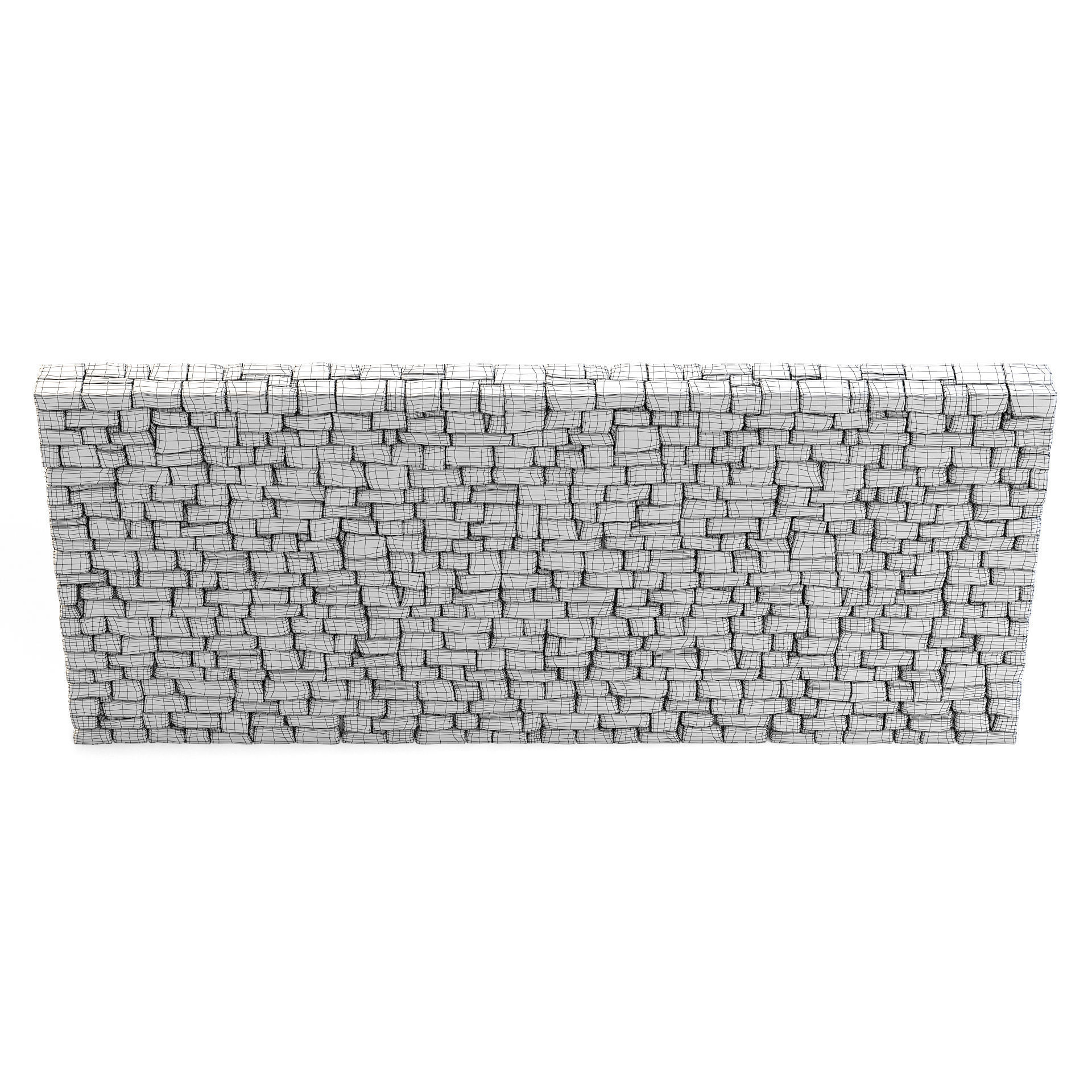 Forge Stone Wall 3D model_6