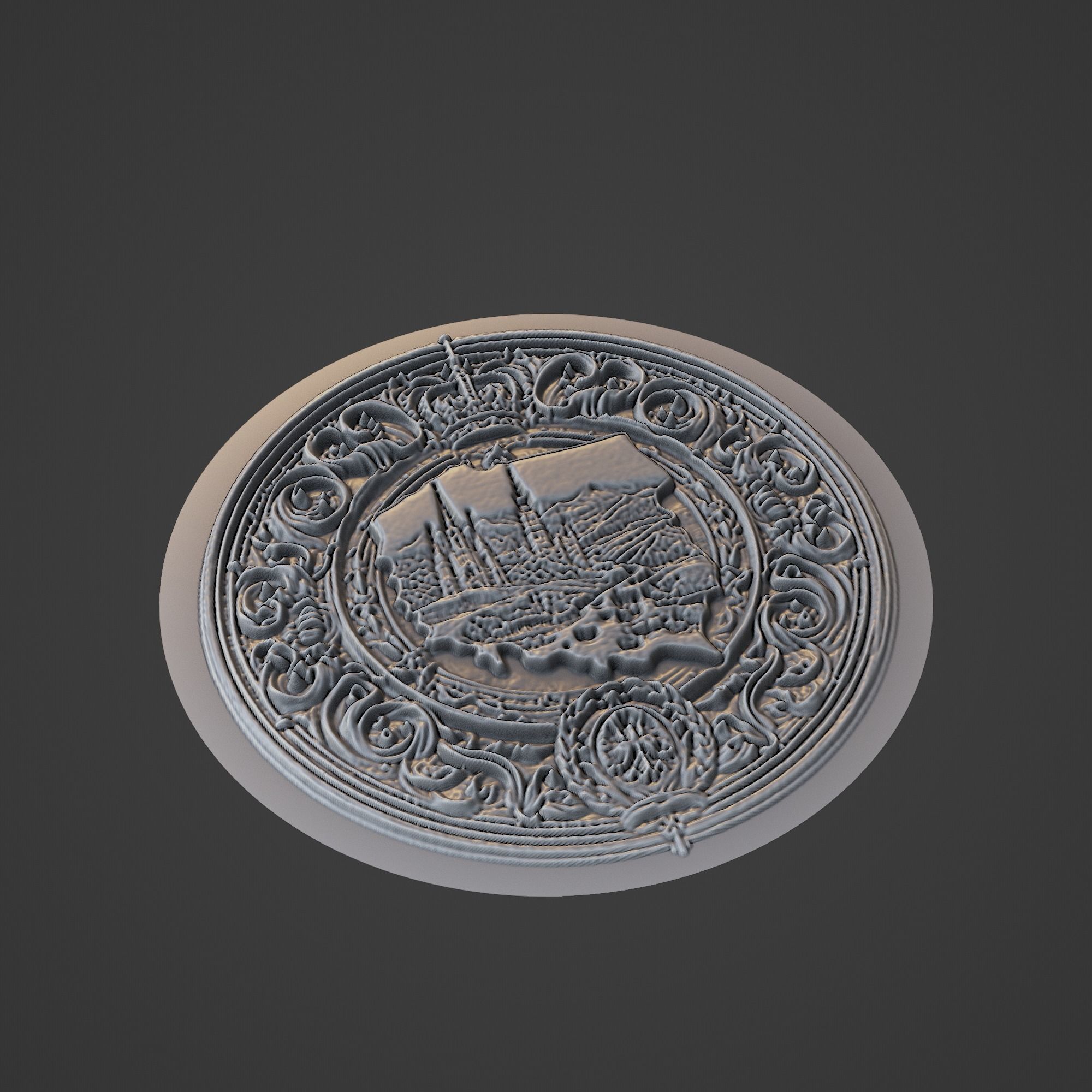 Poland Country Medallion 3D print model_1