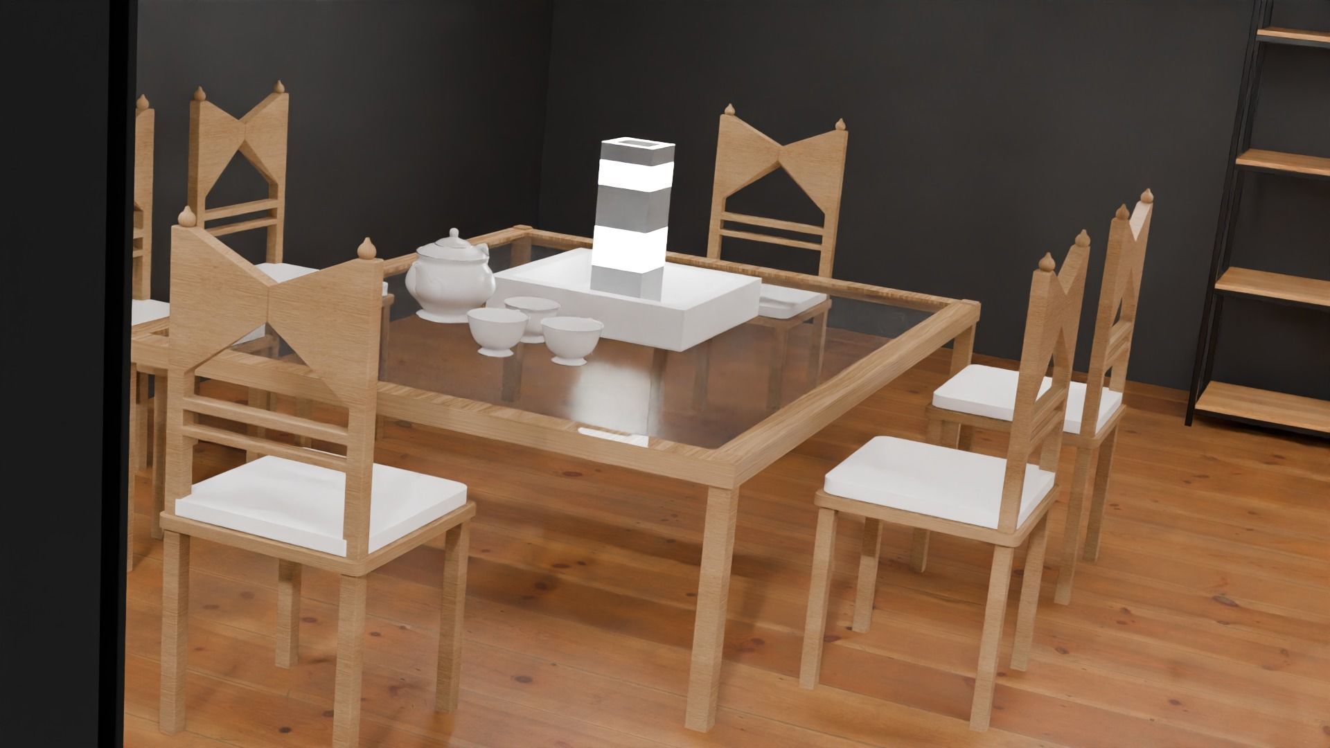 GREY THEME HOUSE 3D model_2