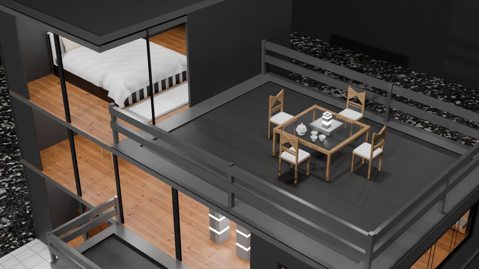 GREY THEME HOUSE 3D model_5