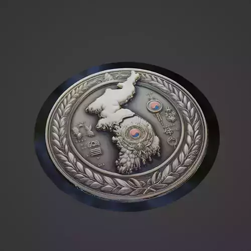 South Korea Country Medallion
