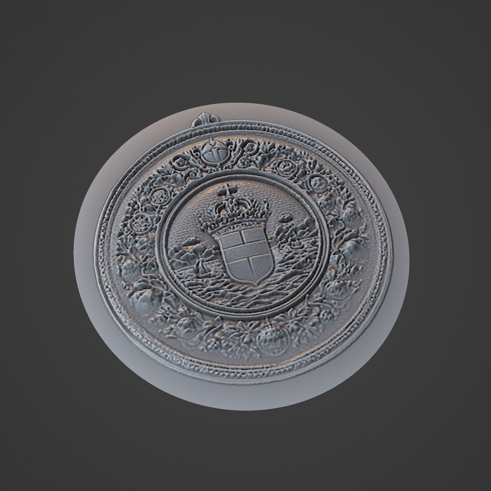 Sweden Country Medallion 3D print model_1