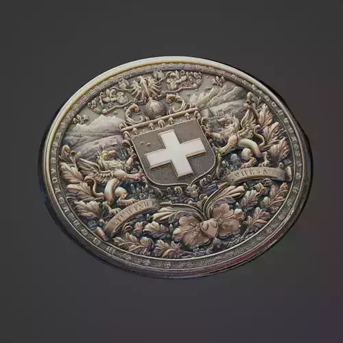 Switzerland Country Medallion