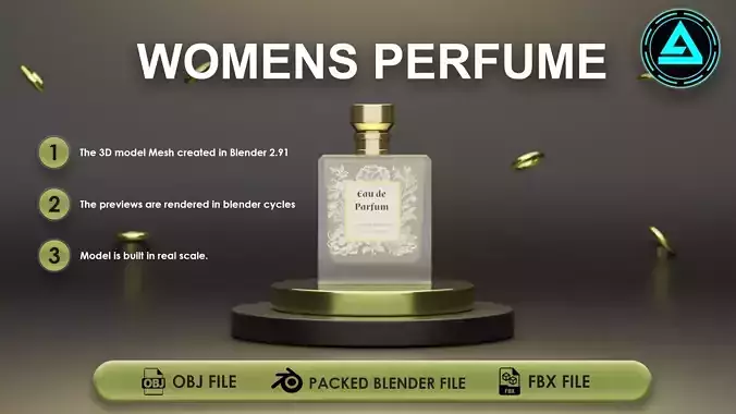 Perfume Low-poly 3D model
