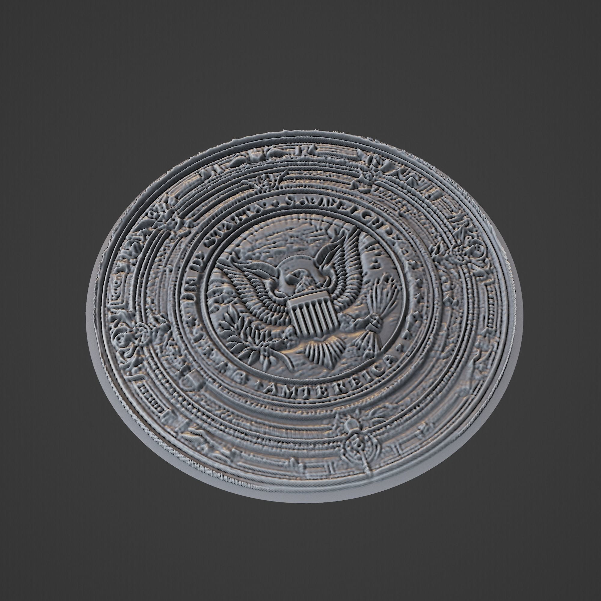 United States of America Country Medallion 3D print model_1