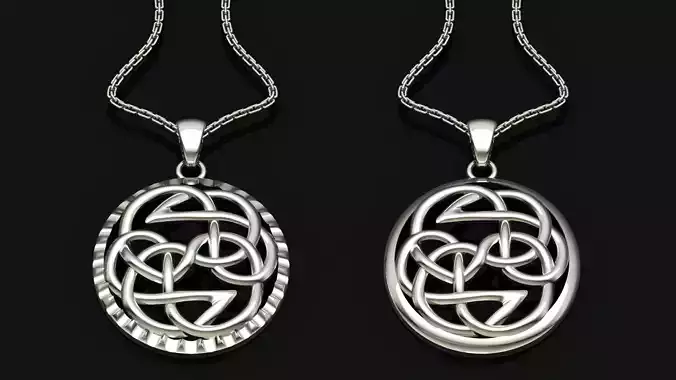 Celtic Knot Pendant Plain Necklace Models 3DM STL 