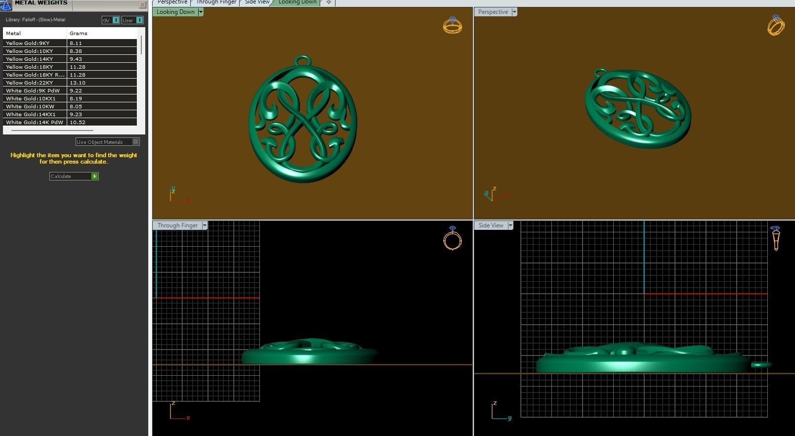 Celtic Knot Pendant Plain Necklace Models 3DM STL 3D print model_3
