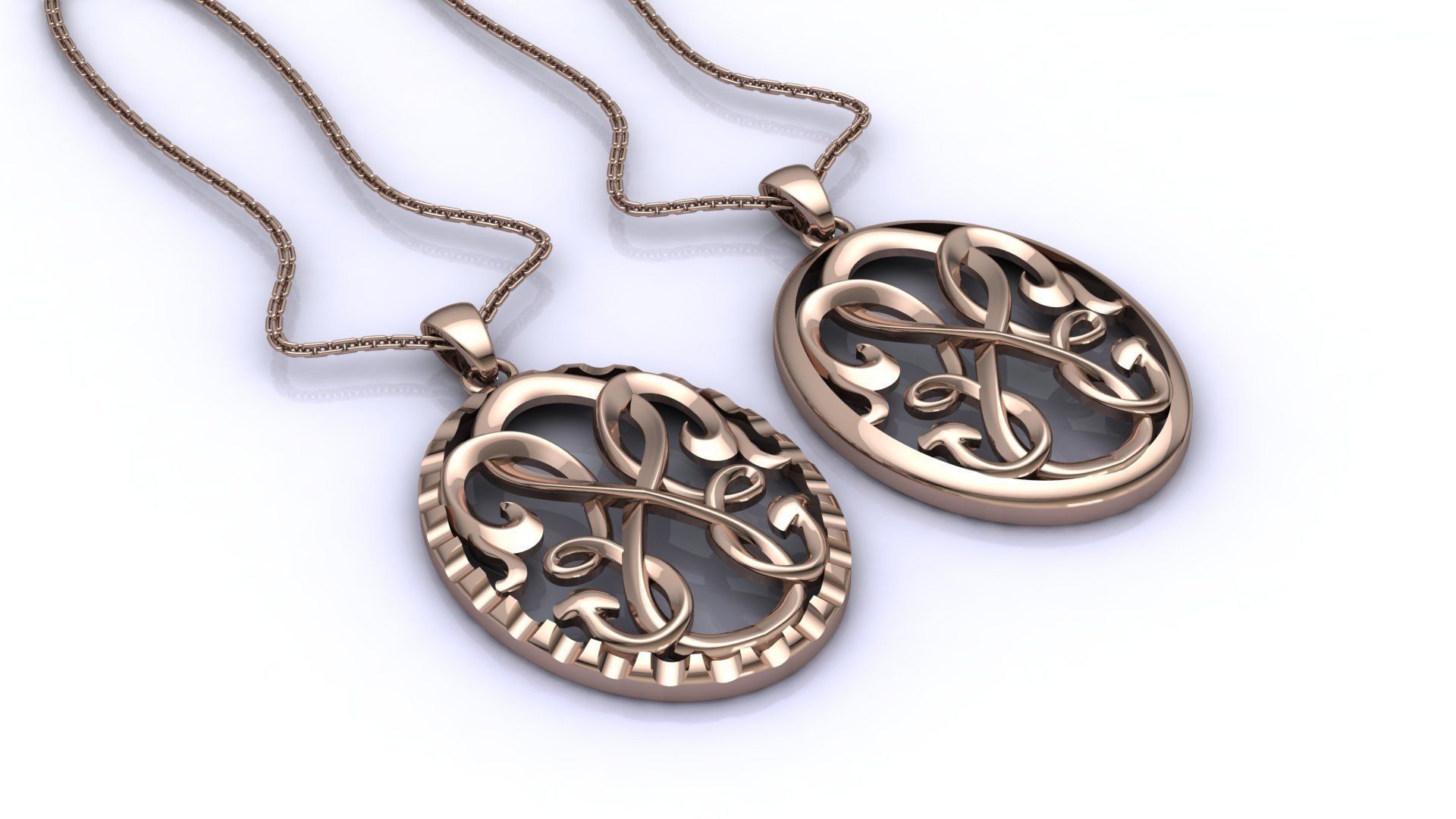 Celtic Knot Pendant Plain Necklace Models 3DM STL 3D print model_1
