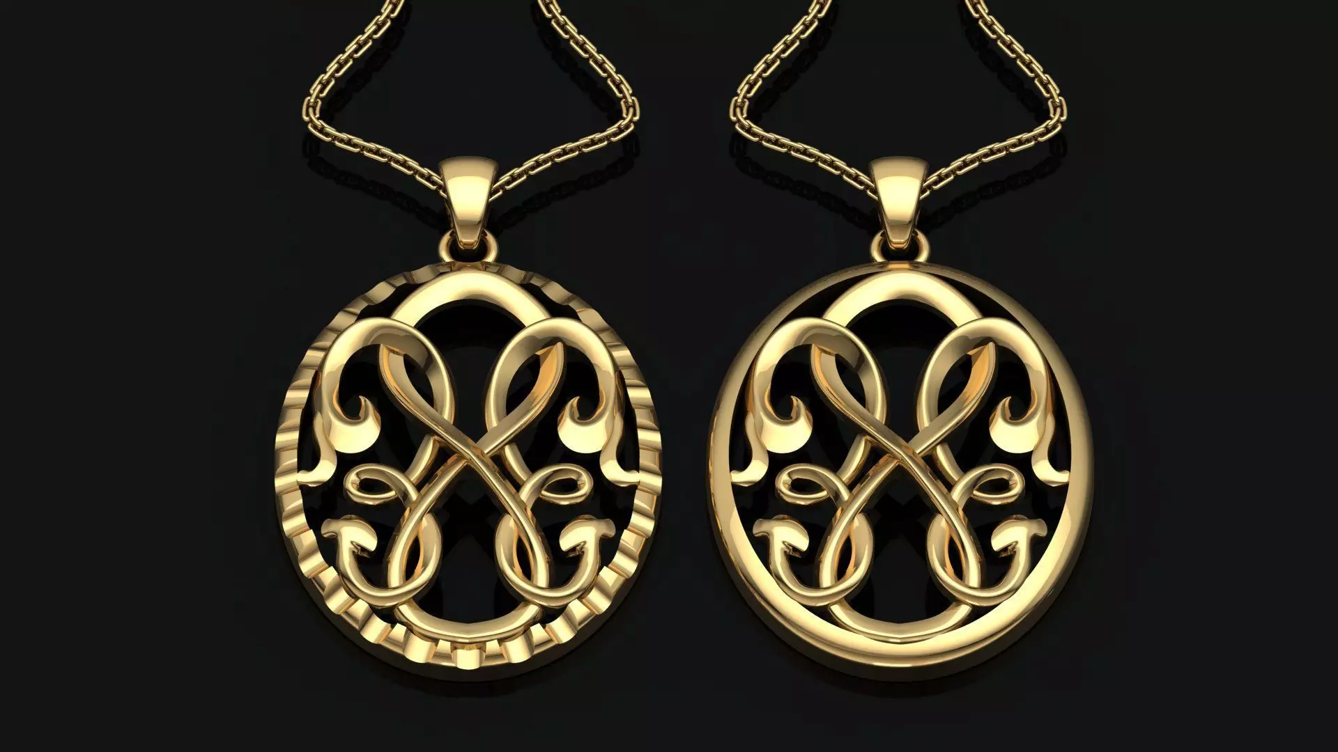 Celtic Knot Pendant Plain Necklace Models 3DM STL 3D print model_0