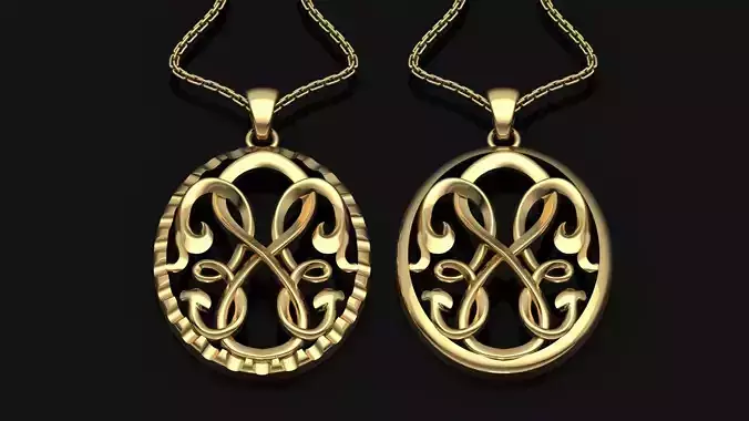Celtic Knot Pendant Plain Necklace Models 3DM STL 