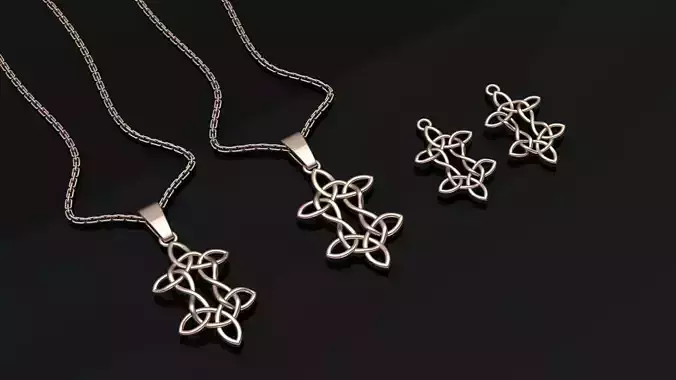 Celtic Knot Pendant Plain Necklace Models 3DM STL 
