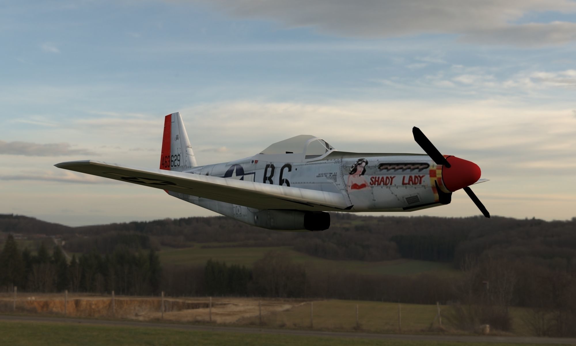 North American P-51 Mustang 3D model_3