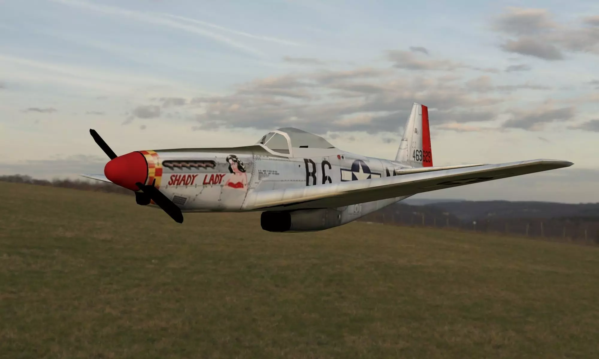 North American P-51 Mustang 3D model_0