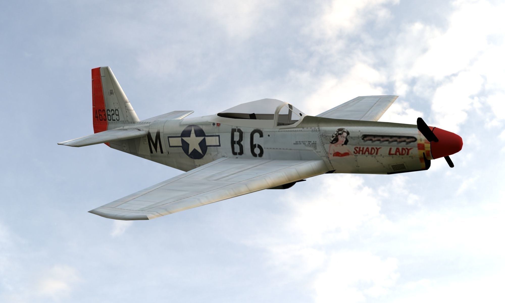 North American P-51 Mustang 3D model_8