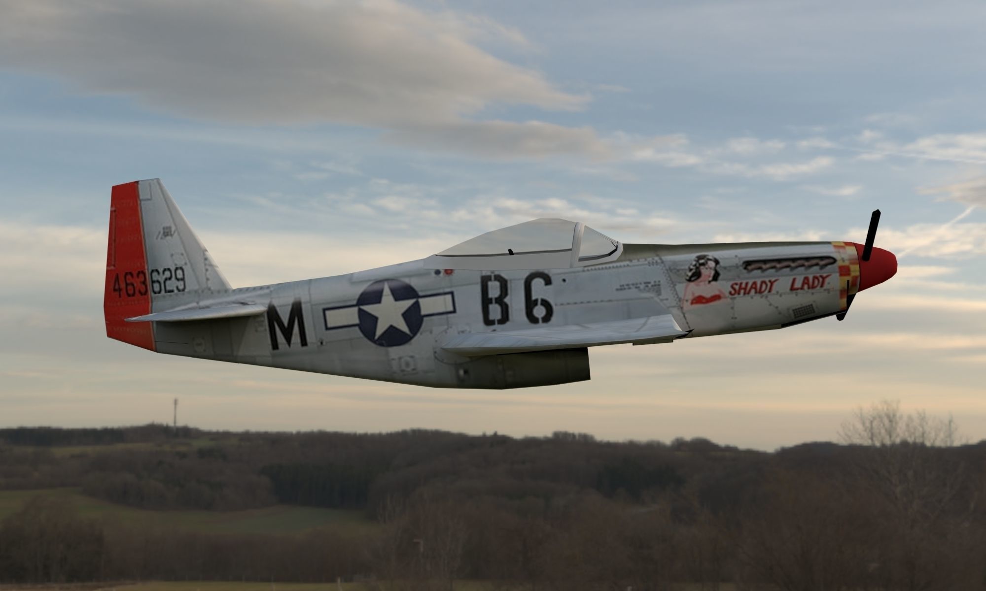 North American P-51 Mustang 3D model_6