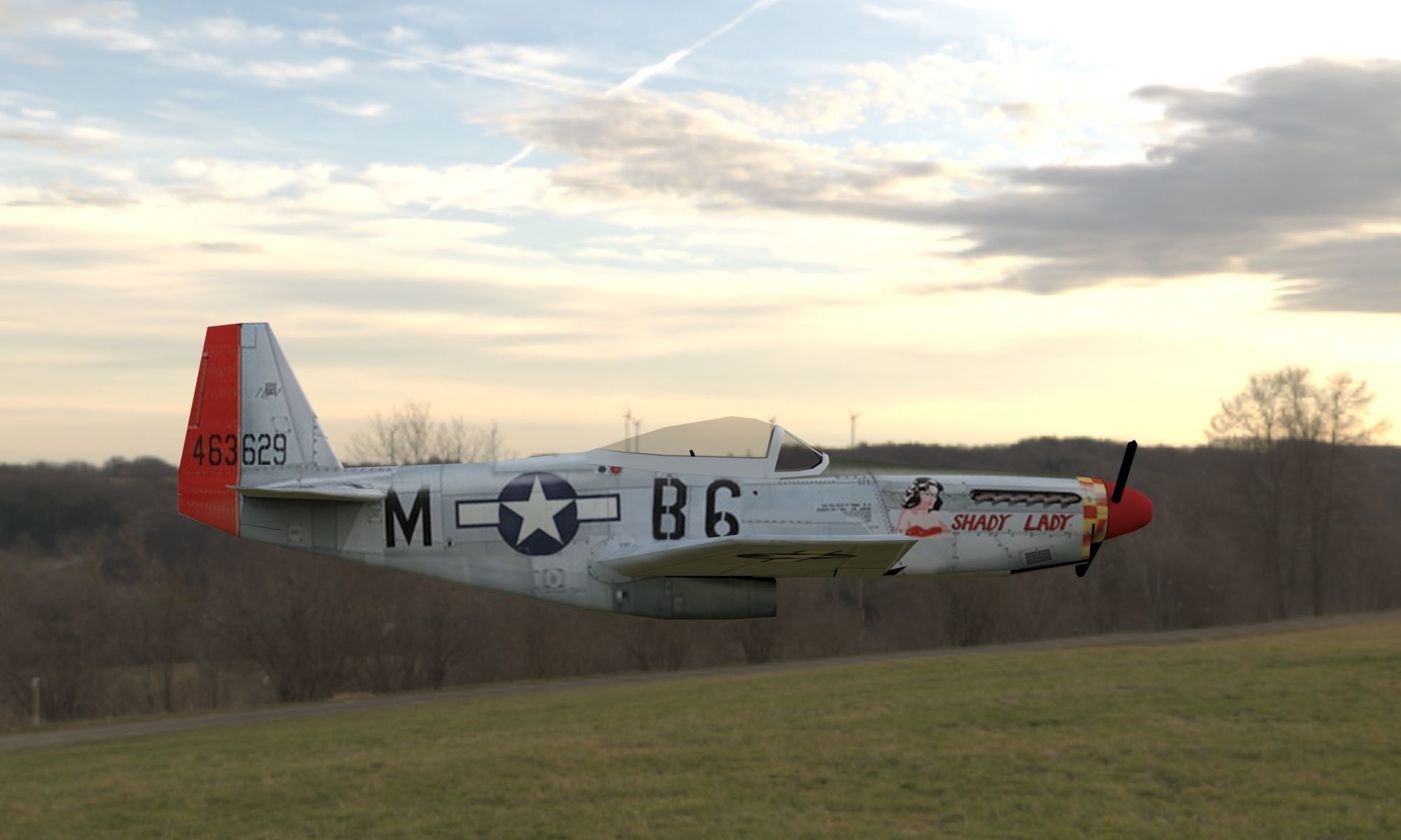 North American P-51 Mustang 3D model_1