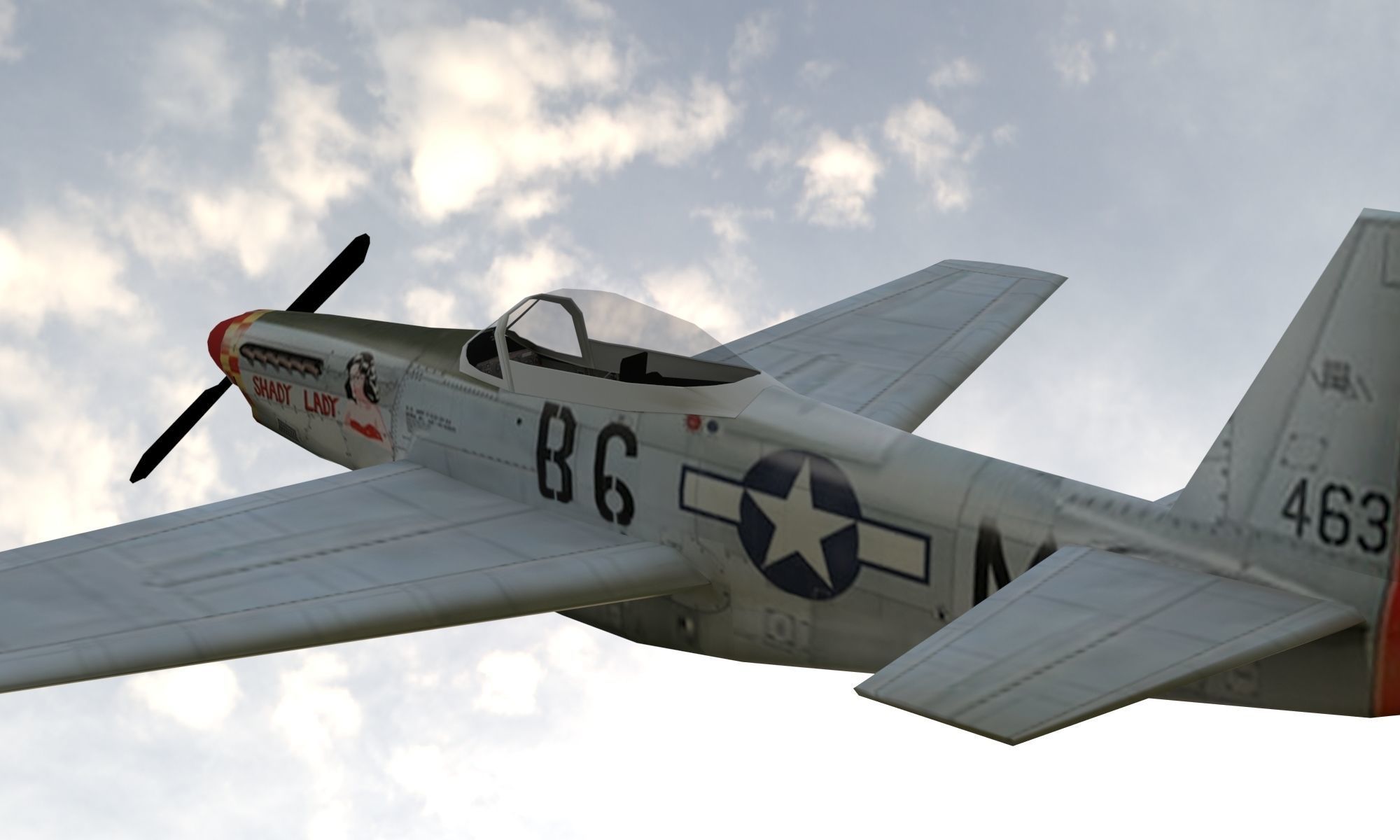 North American P-51 Mustang 3D model_11