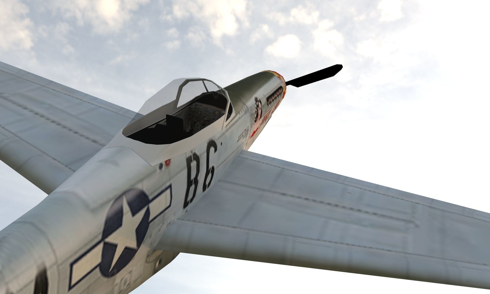 North American P-51 Mustang 3D model_10