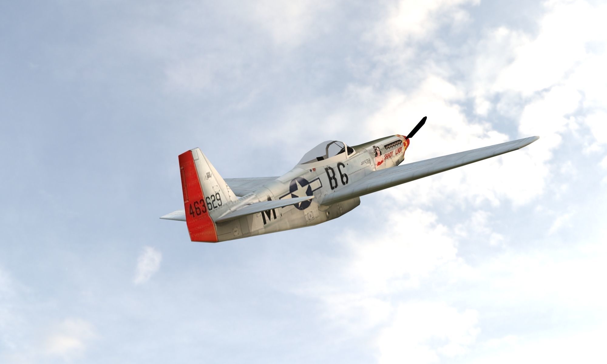 North American P-51 Mustang 3D model_9