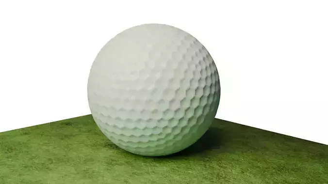 Golf Ball and Terrain 3D Model