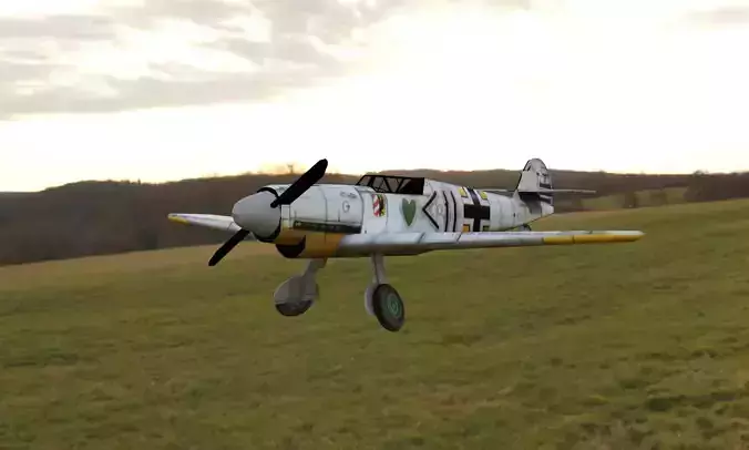 Messerschmitt Bf 109 Low-poly 3D model