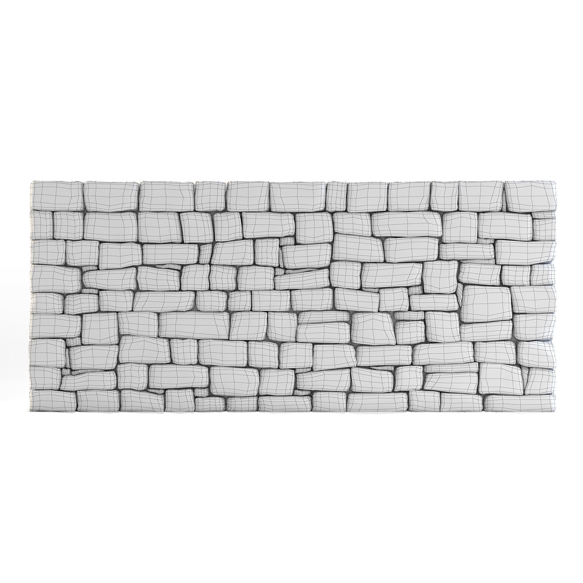 Forge Stone Wall 3D model_5