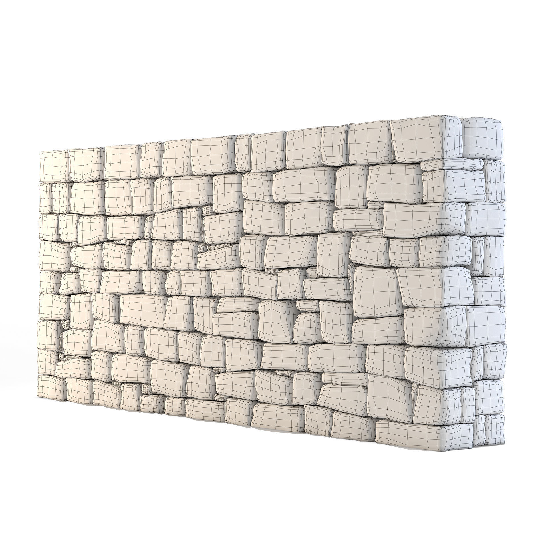 Forge Stone Wall 3D model_3