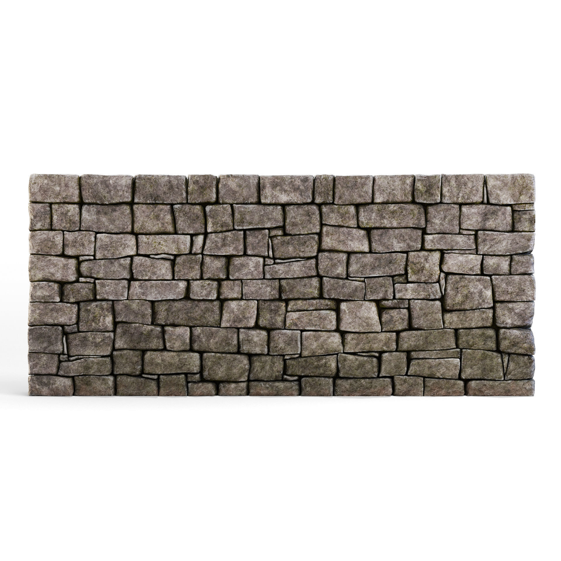 Forge Stone Wall 3D model_4