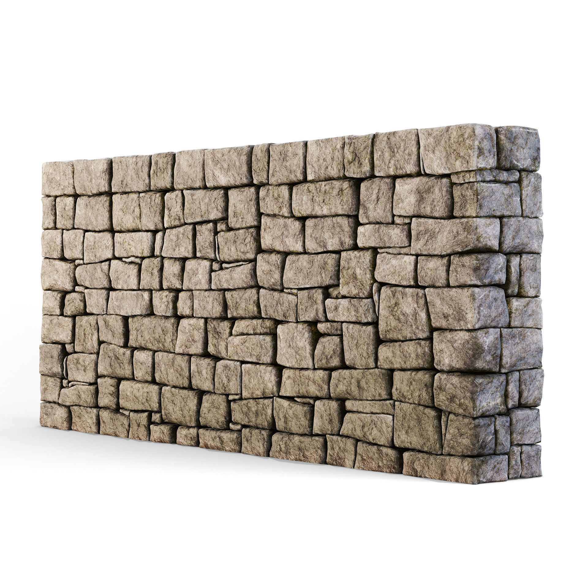 Forge Stone Wall 3D model_2