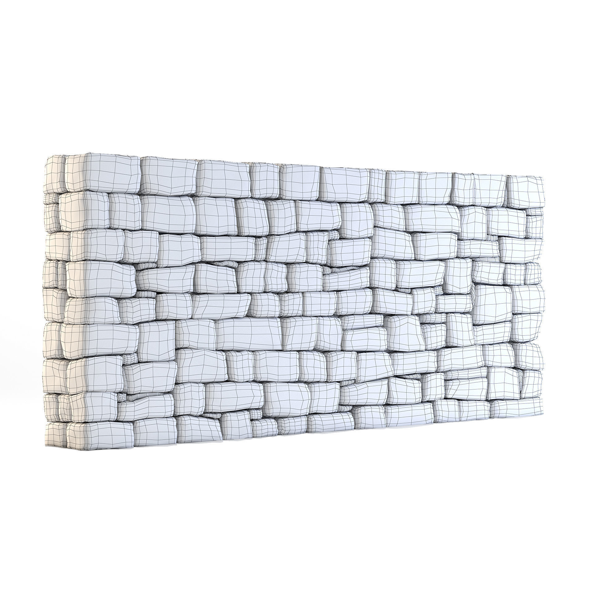 Forge Stone Wall 3D model_1