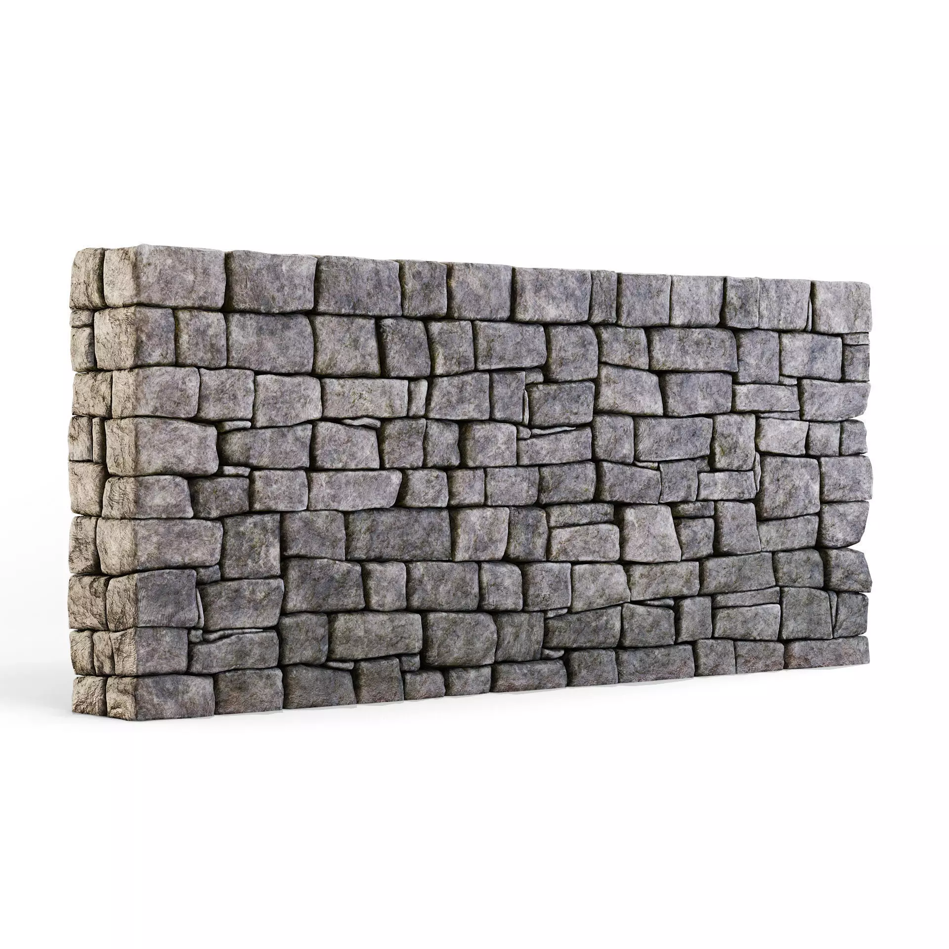 Forge Stone Wall 3D model_0