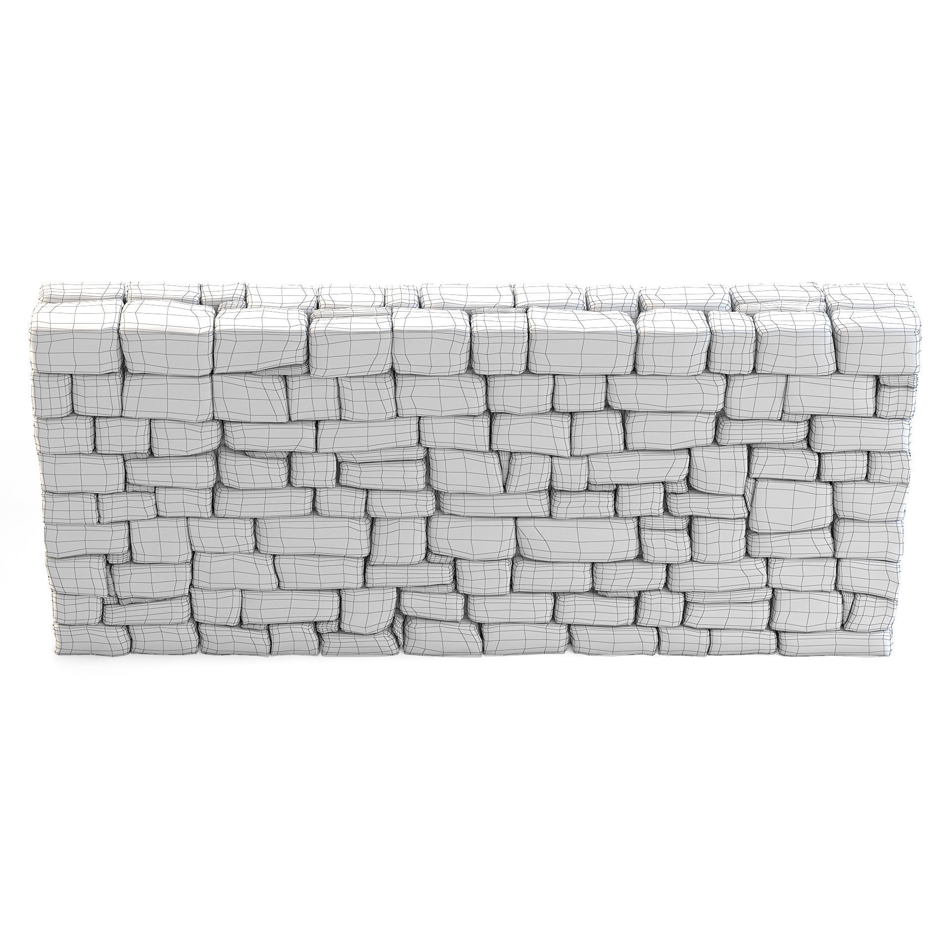 Forge Stone Wall 3D model_6