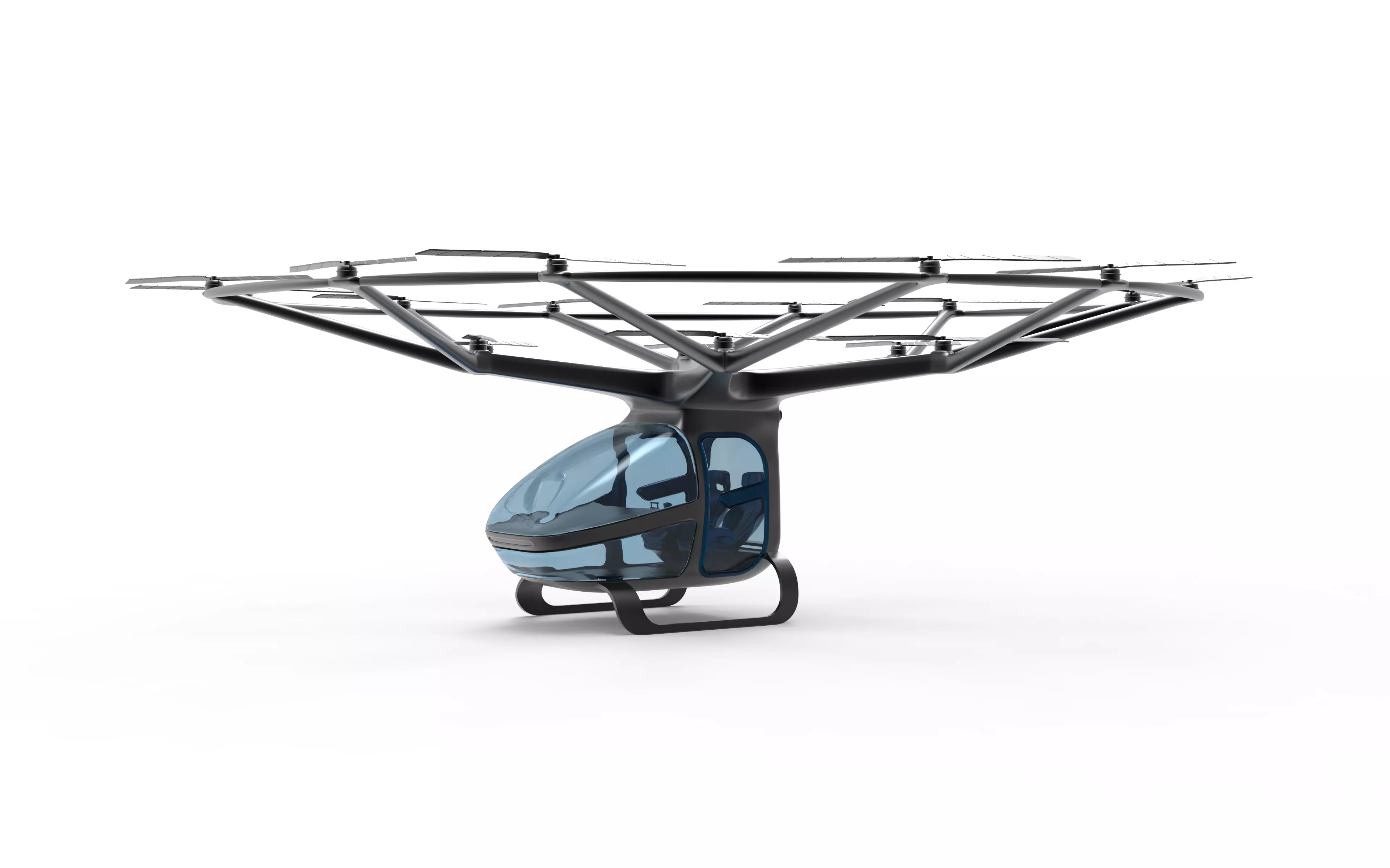 Drone Air Taxi Low-poly 3D model_0