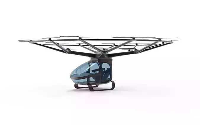 Drone Air Taxi Low-poly 3D model