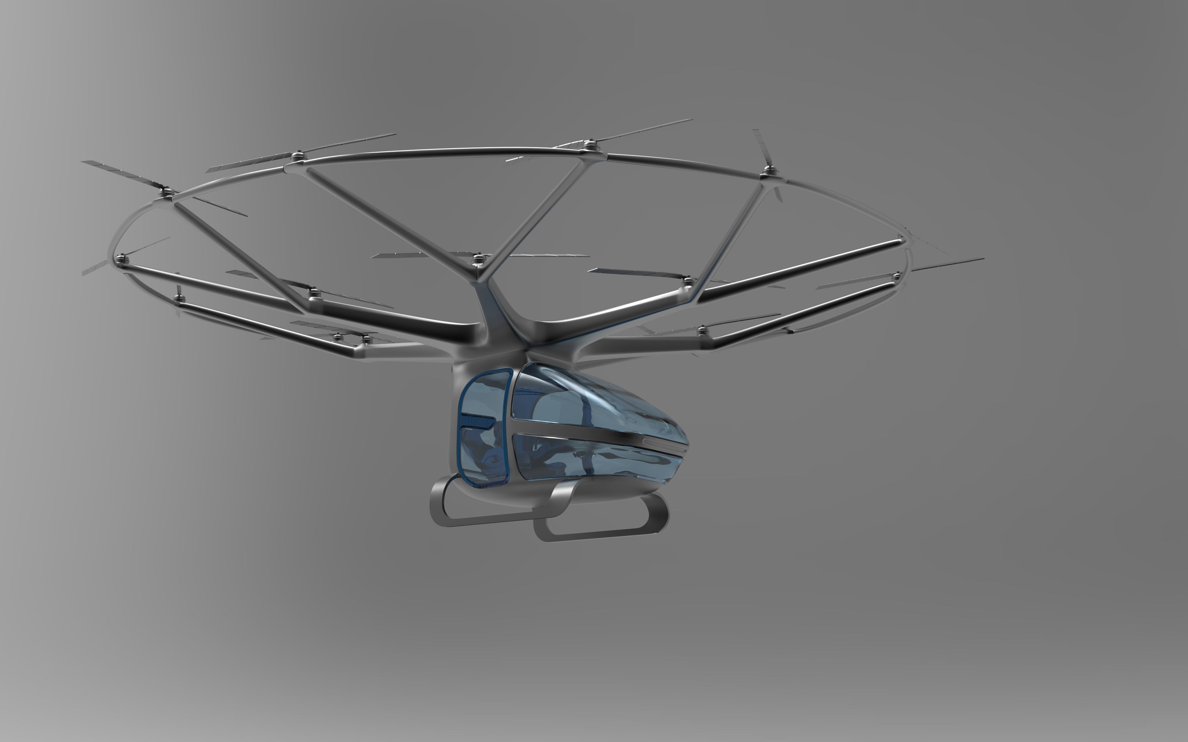 Drone Air Taxi Low-poly 3D model_2