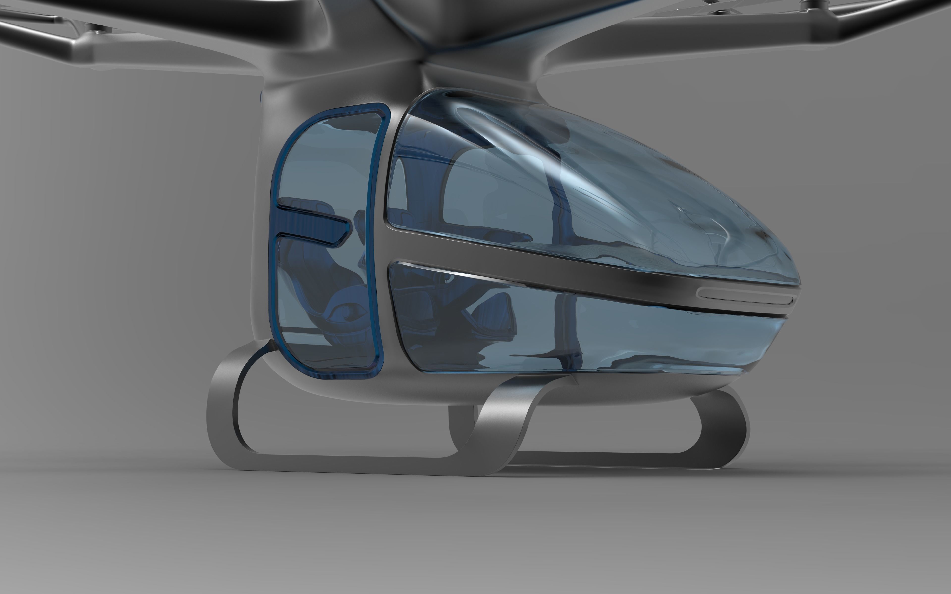 Drone Air Taxi Low-poly 3D model_6