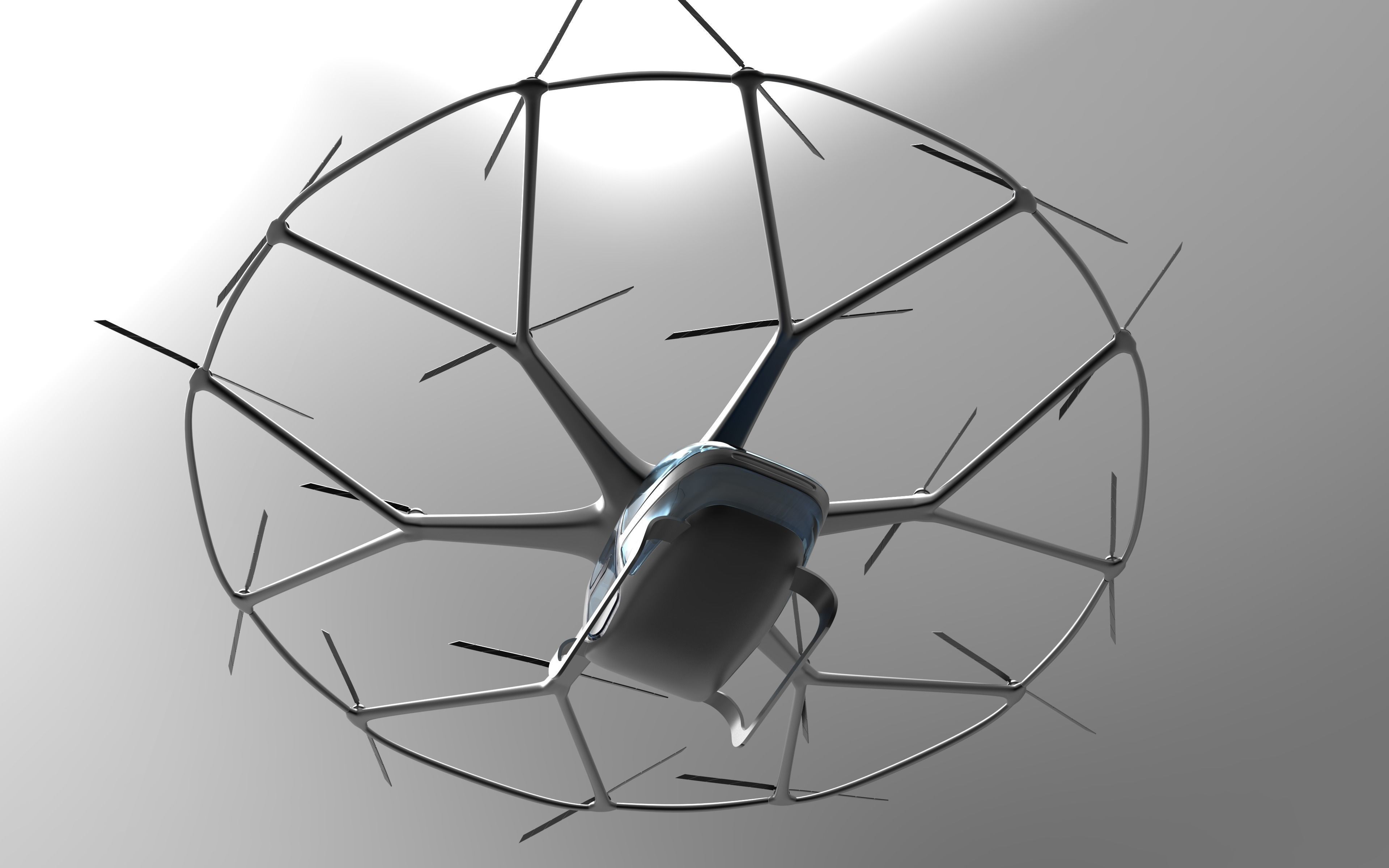 Drone Air Taxi Low-poly 3D model_8