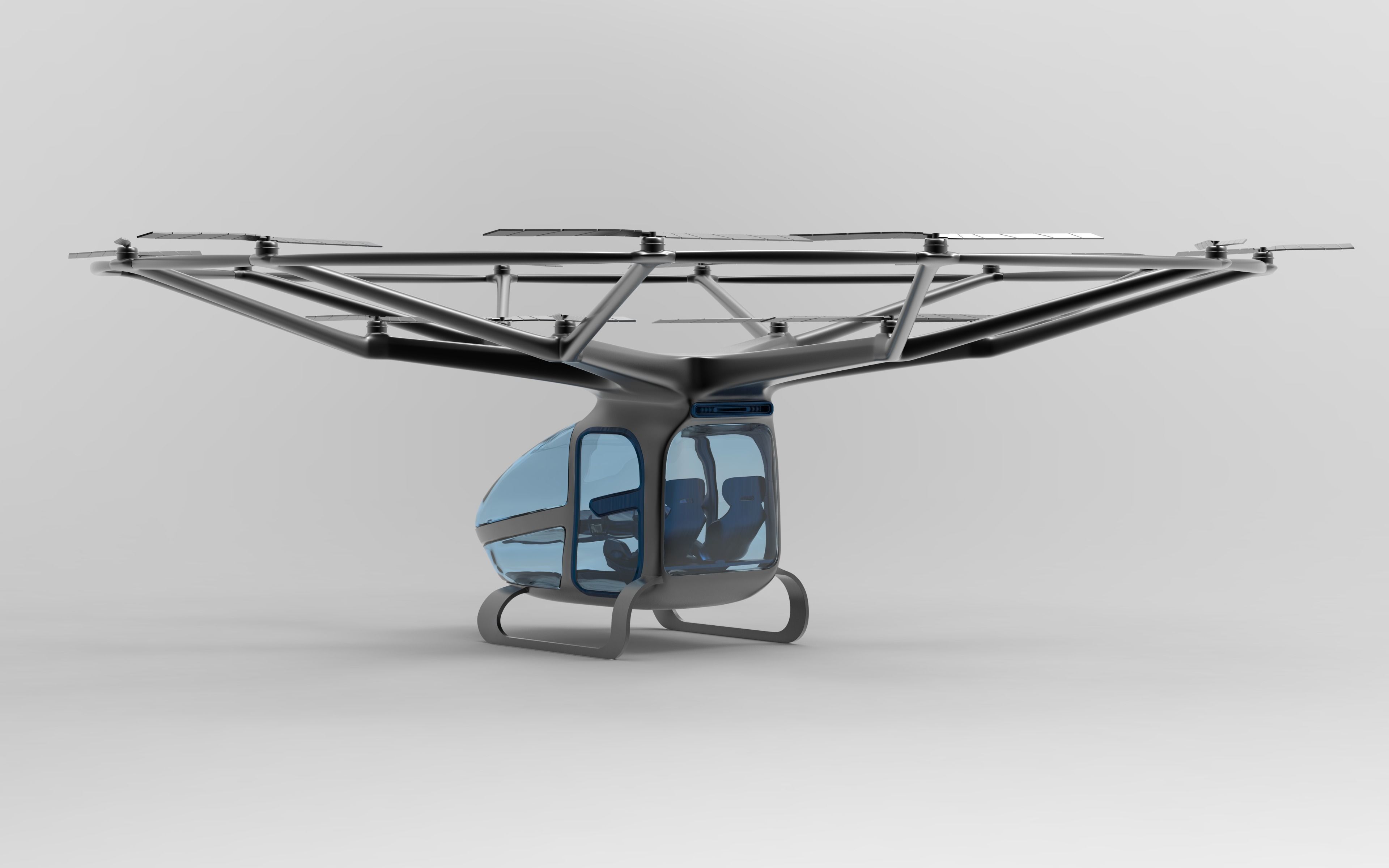 Drone Air Taxi Low-poly 3D model_4