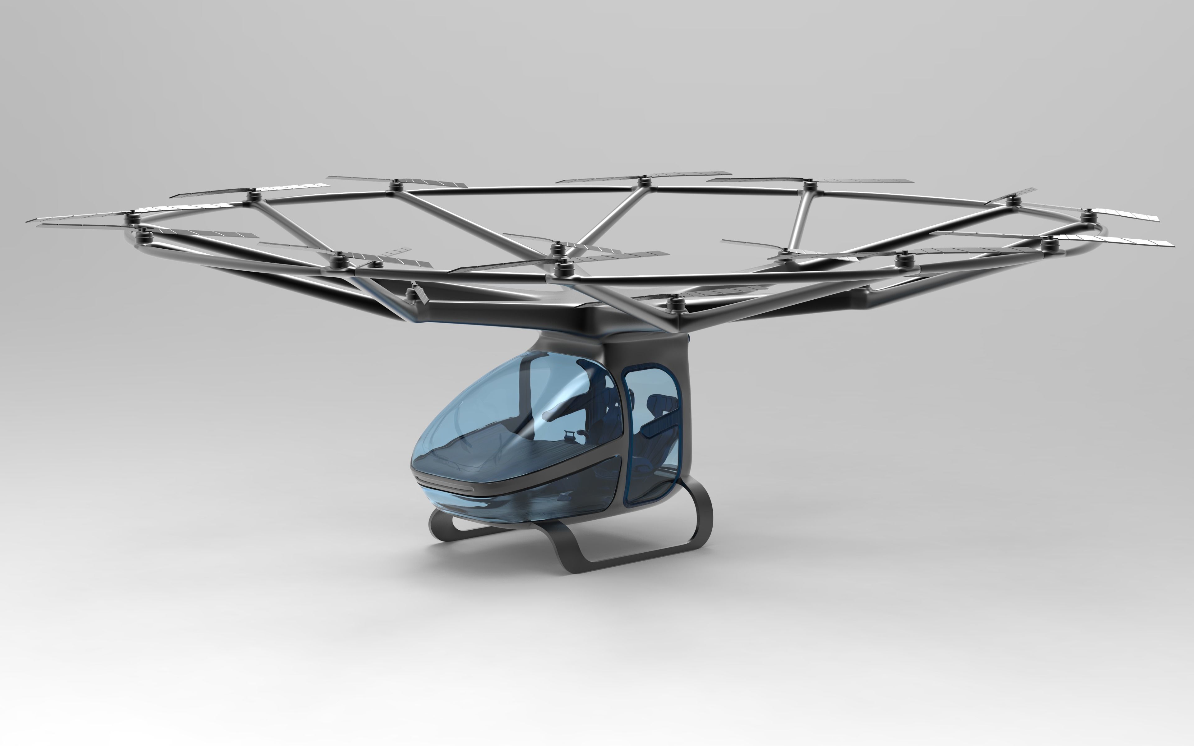Drone Air Taxi Low-poly 3D model_1