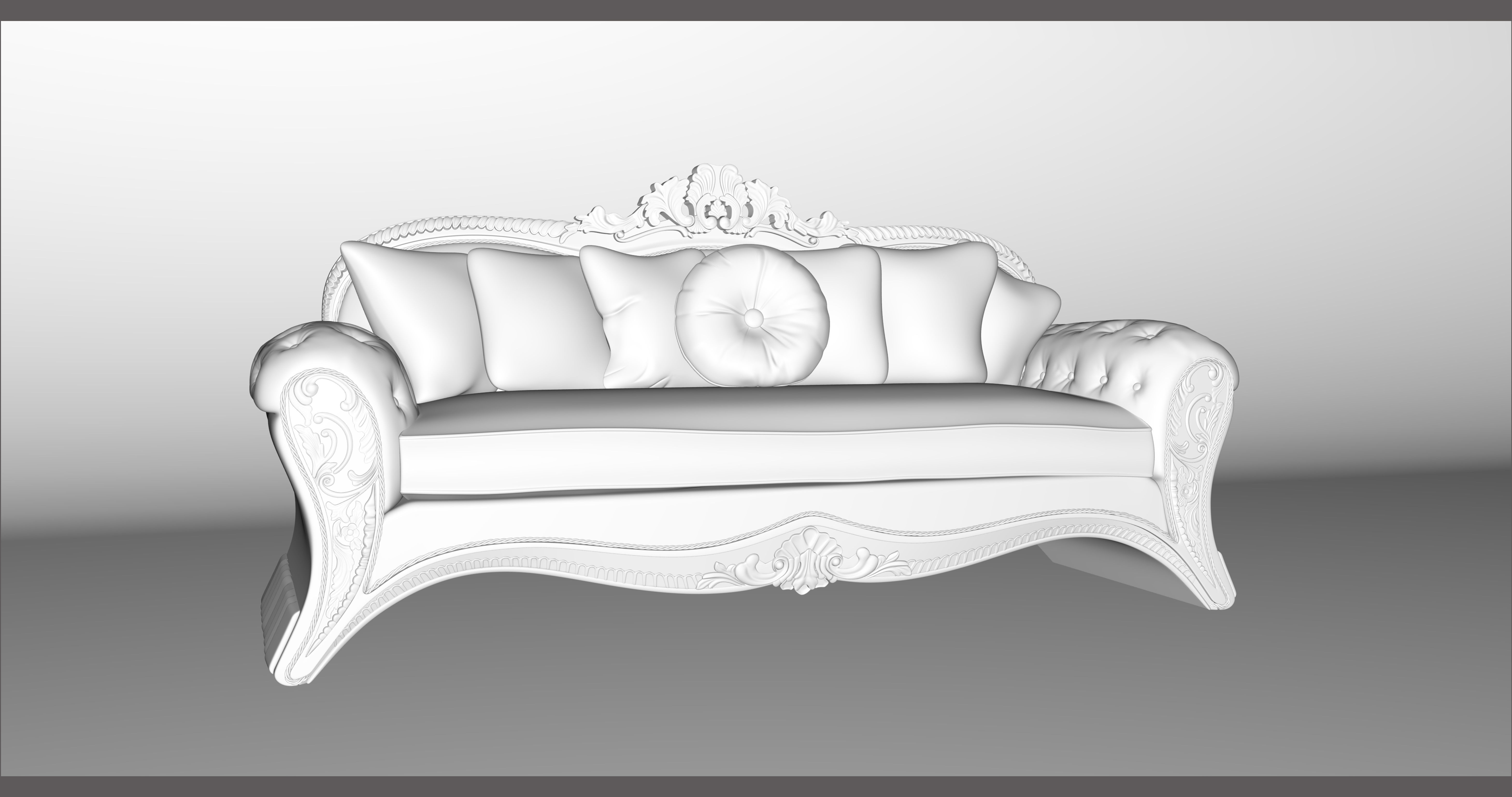 Polyester Sofa vesgantti 2 seater sofa 3D model_5