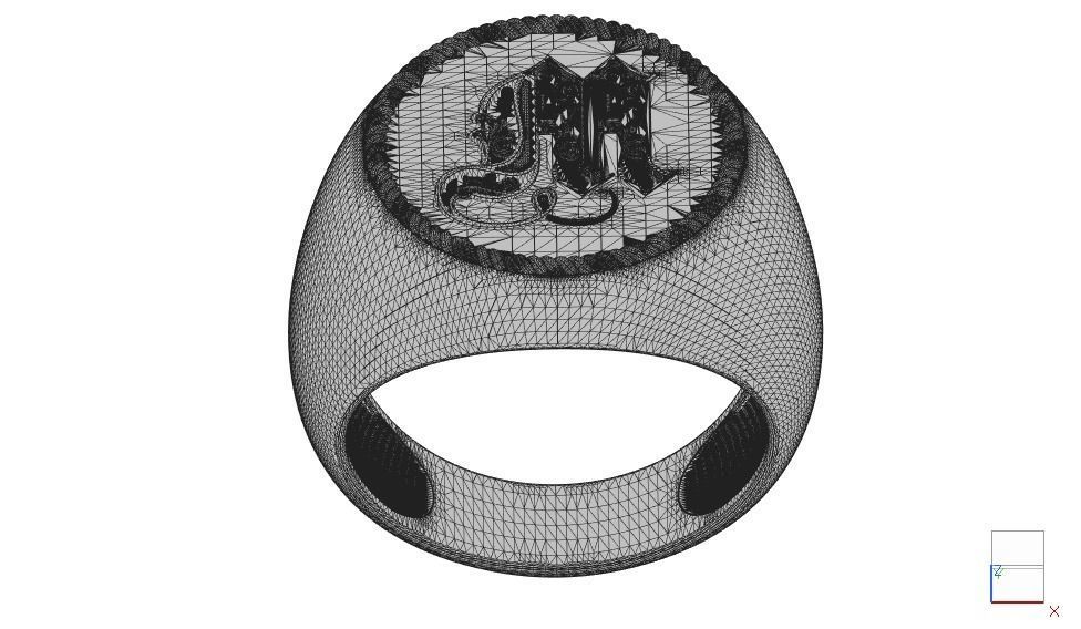 Alphabet Jewelry Enamel Rings 3D Model Collection_43