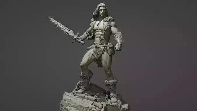 Thundarr statue 300mm stl for 3d printing