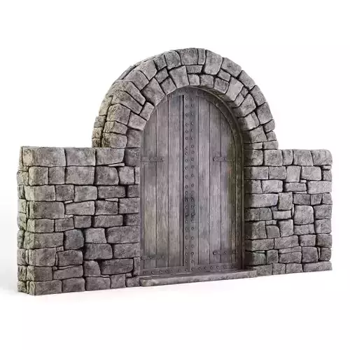 Forge Stone Wall with Gate