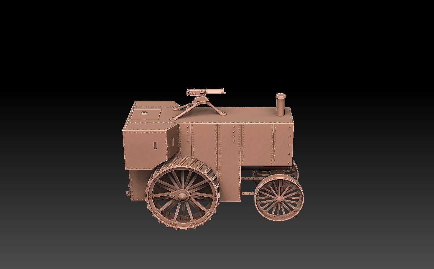 Fowler B5 Armoured Road Train 3D print model_14