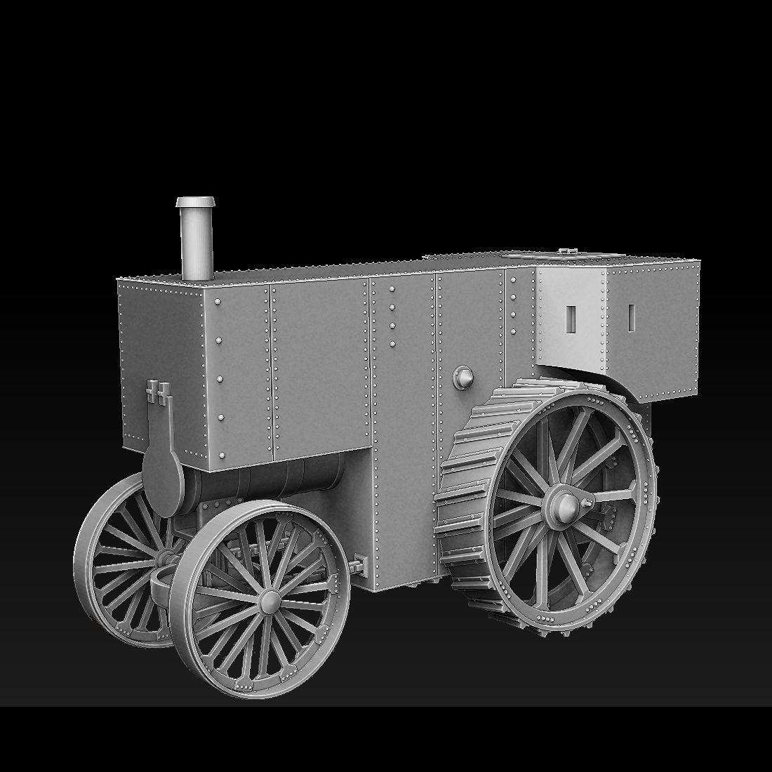 Fowler B5 Armoured Road Train 3D print model_8