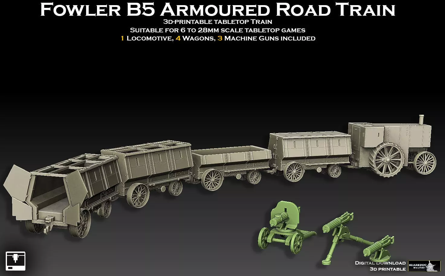 Fowler B5 Armoured Road Train 3D print model_0