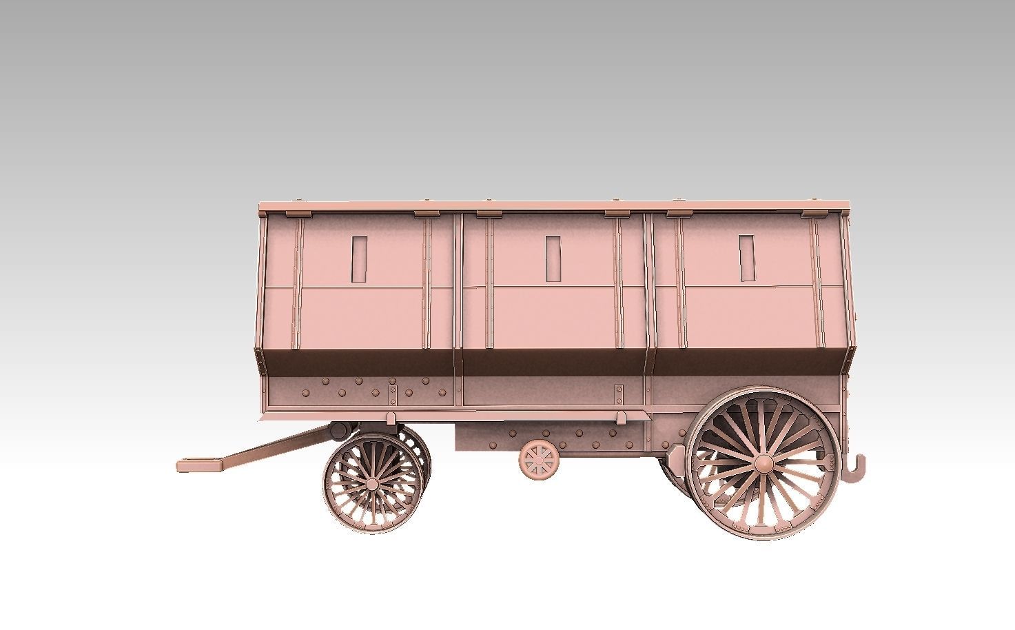 Fowler B5 Armoured Road Train 3D print model_9